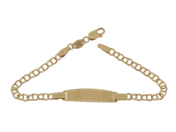 18K Gold Baby ID Bracelet Ball Link Mimosura Jewellery for Kids