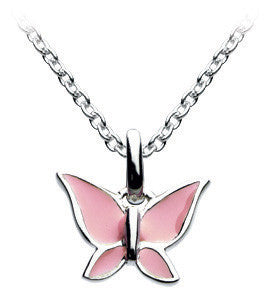 Dew - Pink Butterfly 18" Necklace Set
