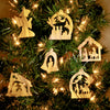 Olive Wood Christmas Decoration - JOSEPH AND MARY WITH STAR (E)