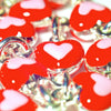 Red Hearts Sterling Silver Bracelet
