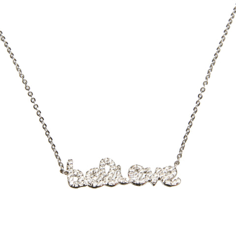 "Believe" Sterling Silver Necklace