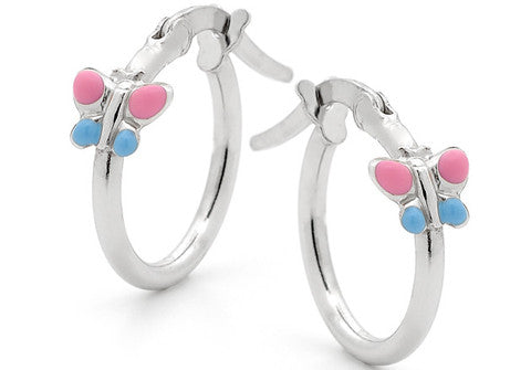Children's sterling cheap silver hoop earrings