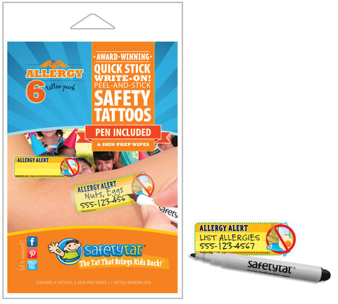 Safety Tats - Allergy Collection