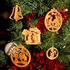Olive Wood Christmas Decoration - 3D Manger  (L)