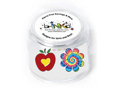 Apple / Tie Dye Flower Earring Tattoos