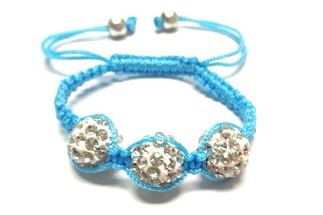 Baby Shamballa Bracelet - Light Blue