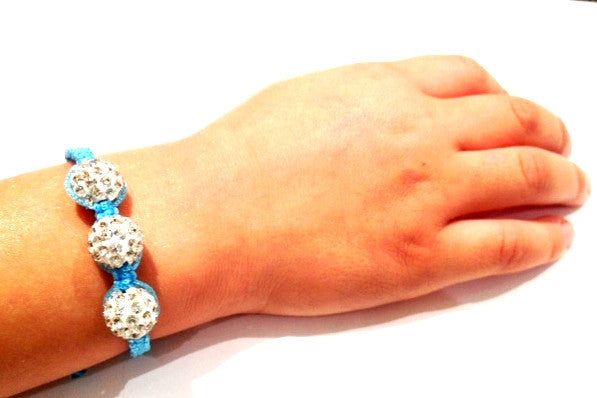 Baby Shamballa Bracelet Light Blue Mimosura Jewellery for Kids