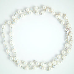 White Enamelled Sterling Silver Necklace