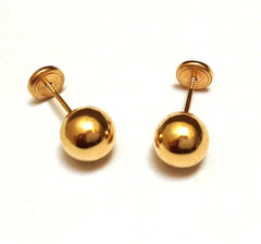 Screw Back - 18K Gold 6mm Studs
