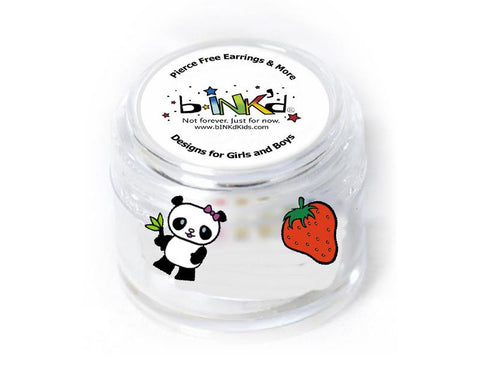 Strawberry /Panda Bear Earring Tattoos