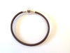 Leather Barrel Clasp Necklace