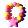 Kiddie Teething Bracelet- Pink Star