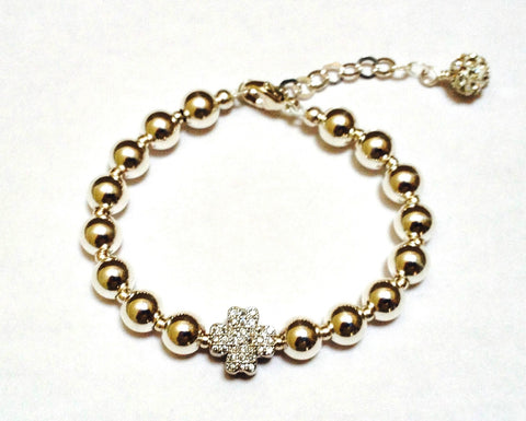 Kimberley Lang Pearl and Silver  Lucky Bracelet