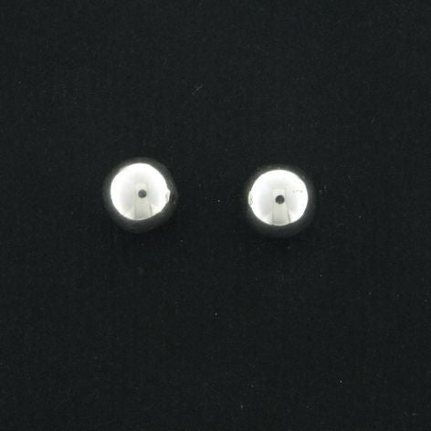 Sterling Silver Screw Back Earrings - Plain stud with flat backing 7mm