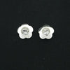 Sterling Silver Screw Back Earrings - Flower Sparkle