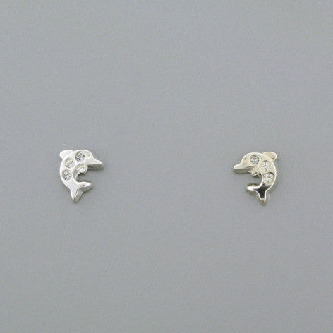 Sterling Silver Screw Back Dolphins