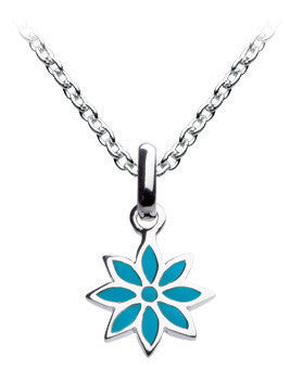 Dew - Blue Flower 20" Necklace Set