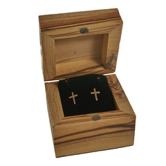 Earring Olive Wood Box Gift set