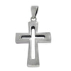 Sterling Silver Hollow Latin Cross Necklace Set