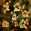 Olive Wood Christmas Decoration - JOSEPH & MARY IN THE MANGER (D)