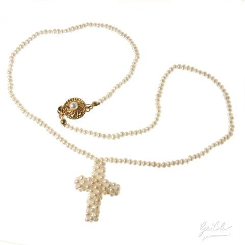 Pearl Cross Necklace