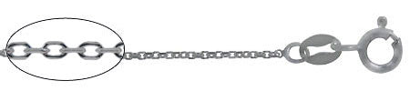 20" Diamond Cut Link:  Sterling Silver Chain