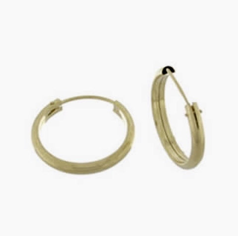 18K Yellow Gold Hoops