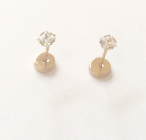 Silver children's earrings: Back screw clasp (1 piece) – Hippe Girls