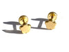 18K Gold Flower Screw Back Earrings