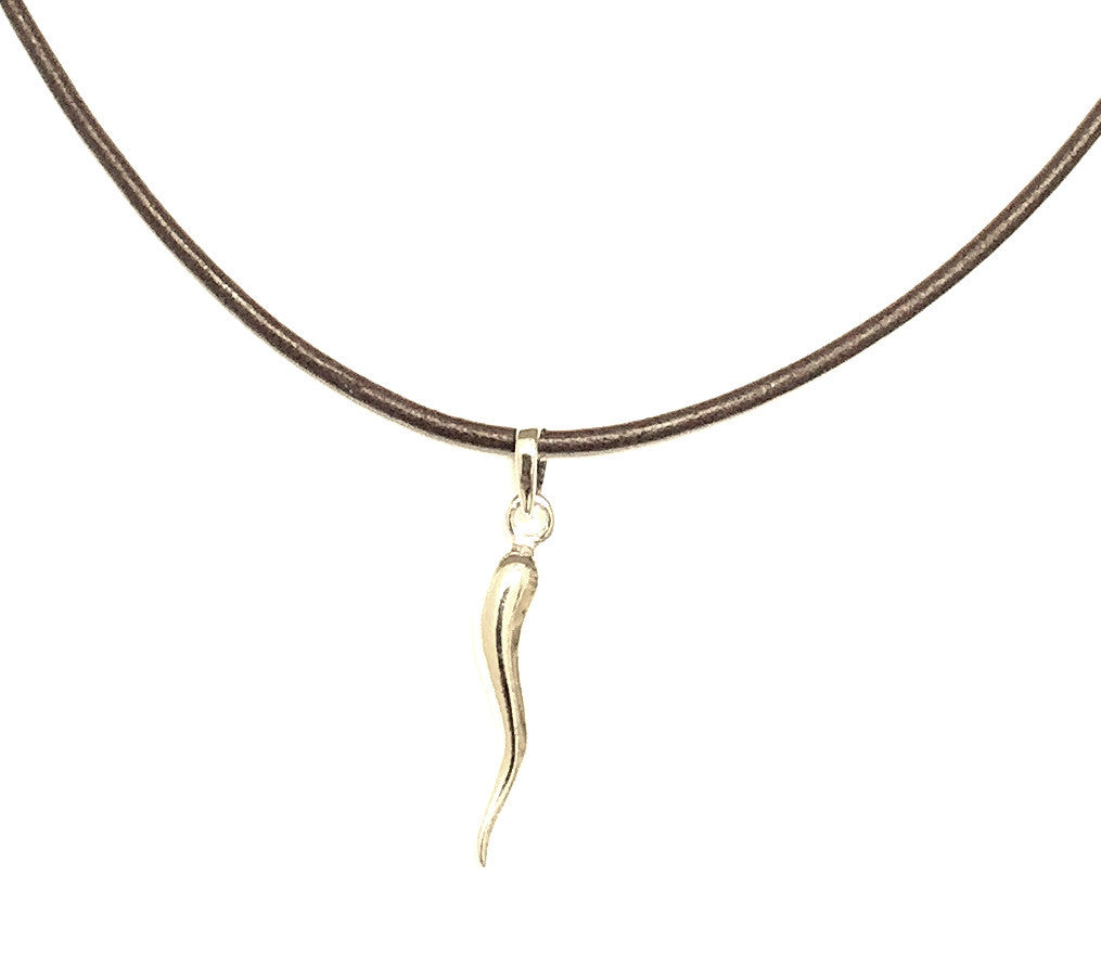 Yellow Gold Italian Horn Pendant | REEDS Jewelers