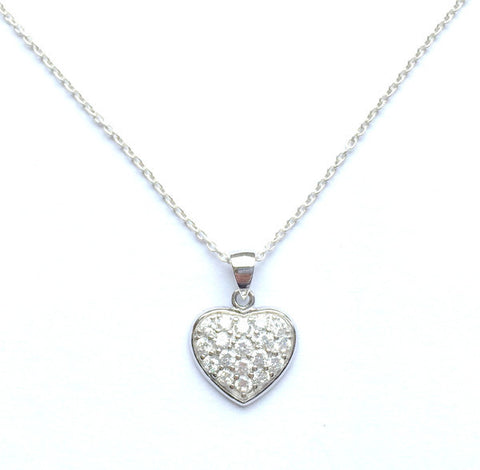 Cubic Heart Necklace Set