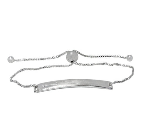 Adjustable Rectangular Id Bracelet