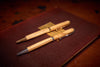 Olive Wood Pen with gold clip