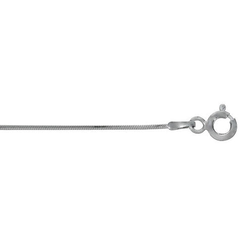18" Snake Link:  Sterling Silver Chain