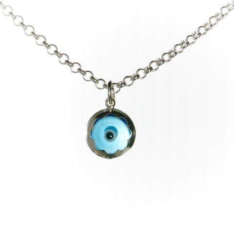 Evil Eye Necklace Set (Light Blue)
