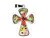 Orange Murano Glass Cross (pendant only)
