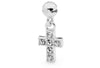 Piccolo Cubic Zirconia Cross Charm