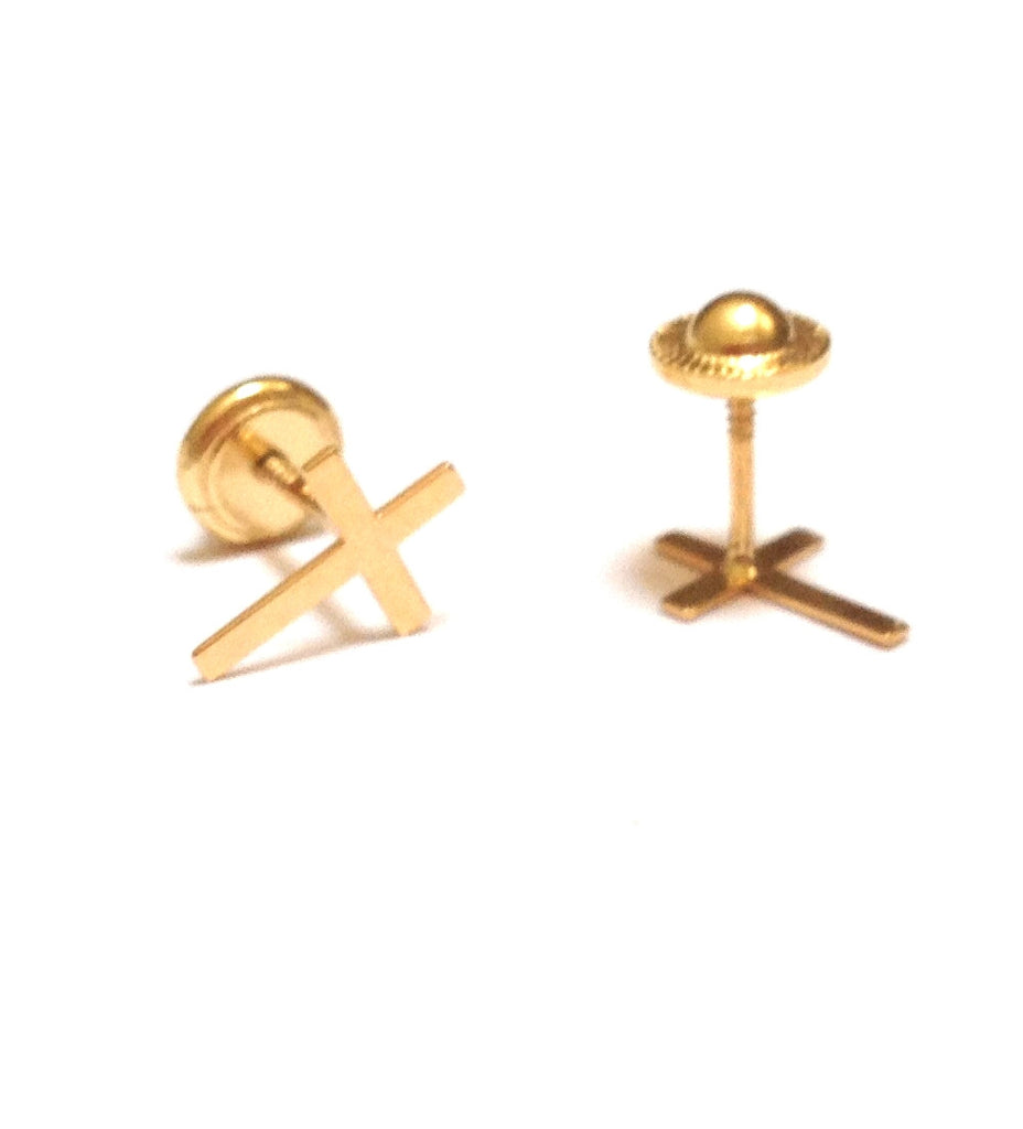 Real gold shop screw back earrings