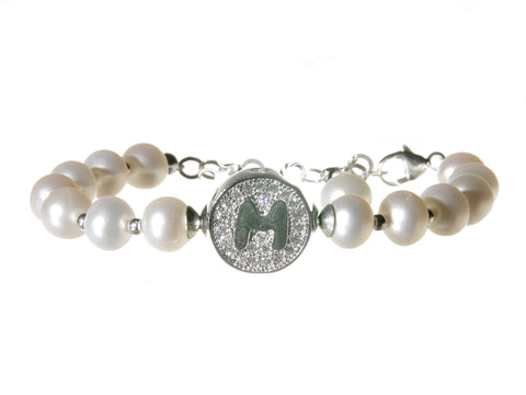 Kimberley Lang Pearl Initial Bracelet