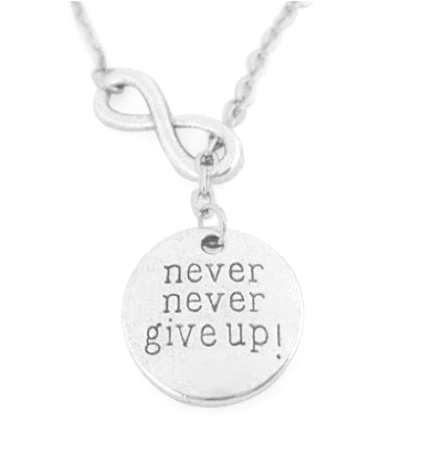 "Never Give Up" Necklace Set