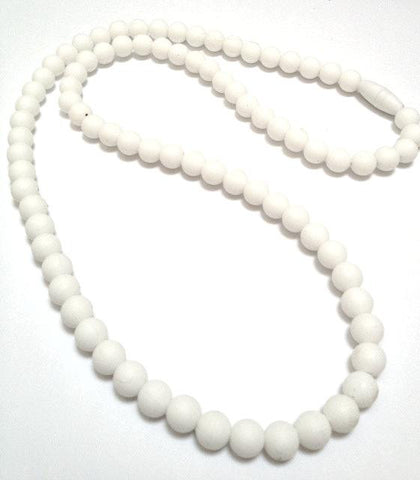 Teething Necklace - All White Beads