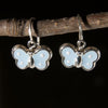 Hoops - Sterling Silver Baby Blue Butterfly