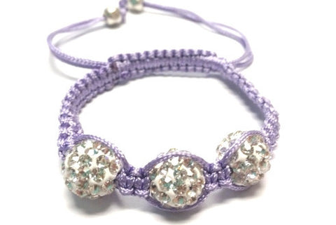 Baby Shamballa Bracelet - Light Purple