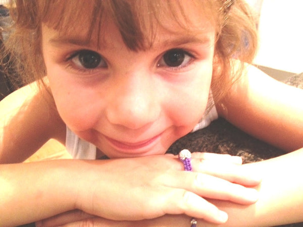 Adjustable Ring - Purple with White Pave Crystal | Mimosura Jewellery ...
